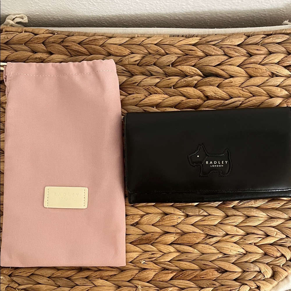 Radley London Black Wallet with Pink Pouch